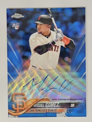 Miguel Gomez 2018 Topps Chrome Rookie Auto Blue Wave Refractor RA-MG 81/150 RC