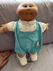 Vintage 1985 Cabbage Patch Kids Preemie - SS  - Blue Eyes - Elephant Romper