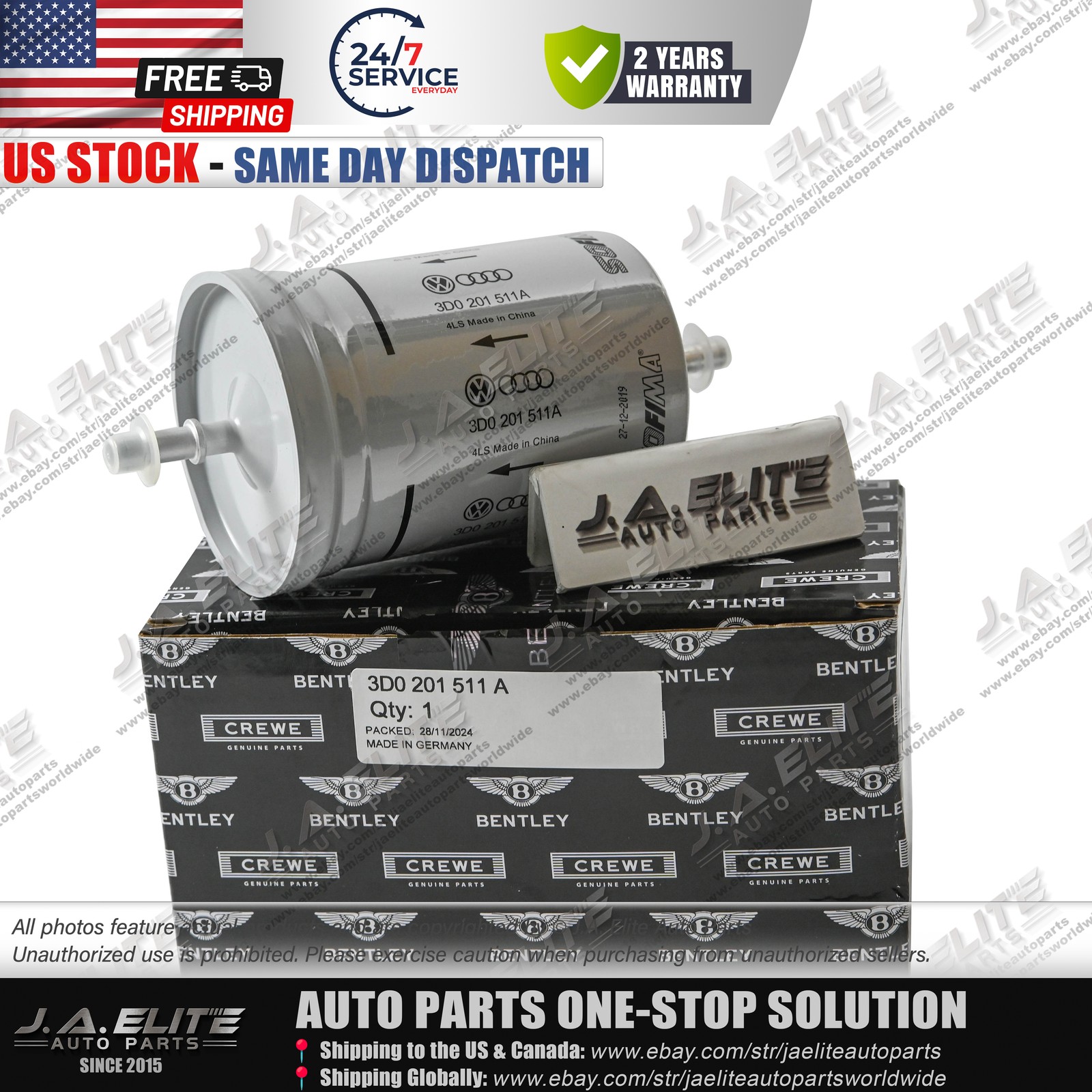 Genuine Fuel Filter fits Bentley Continental GT GTC Flying Spur04-09, 3D0201511A