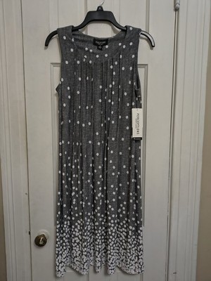 Perceptions New York Women M Sleeveless Maxi Dress Long Stretch Pullover NWT 5d