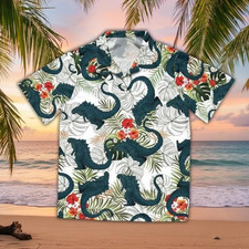 s Hawaiian Shirt, Tropical Button Up Shirt, Aloha Beach Shirt, Men Summer Outfit