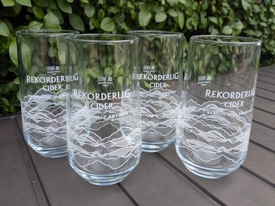 4 Brand New Rekorderlig Cider 1 Pint Glasses Mountain Scape 
