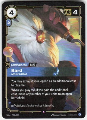 Bard Mercurial Foil 079/221 Spiritforged Riftbound League of Legends