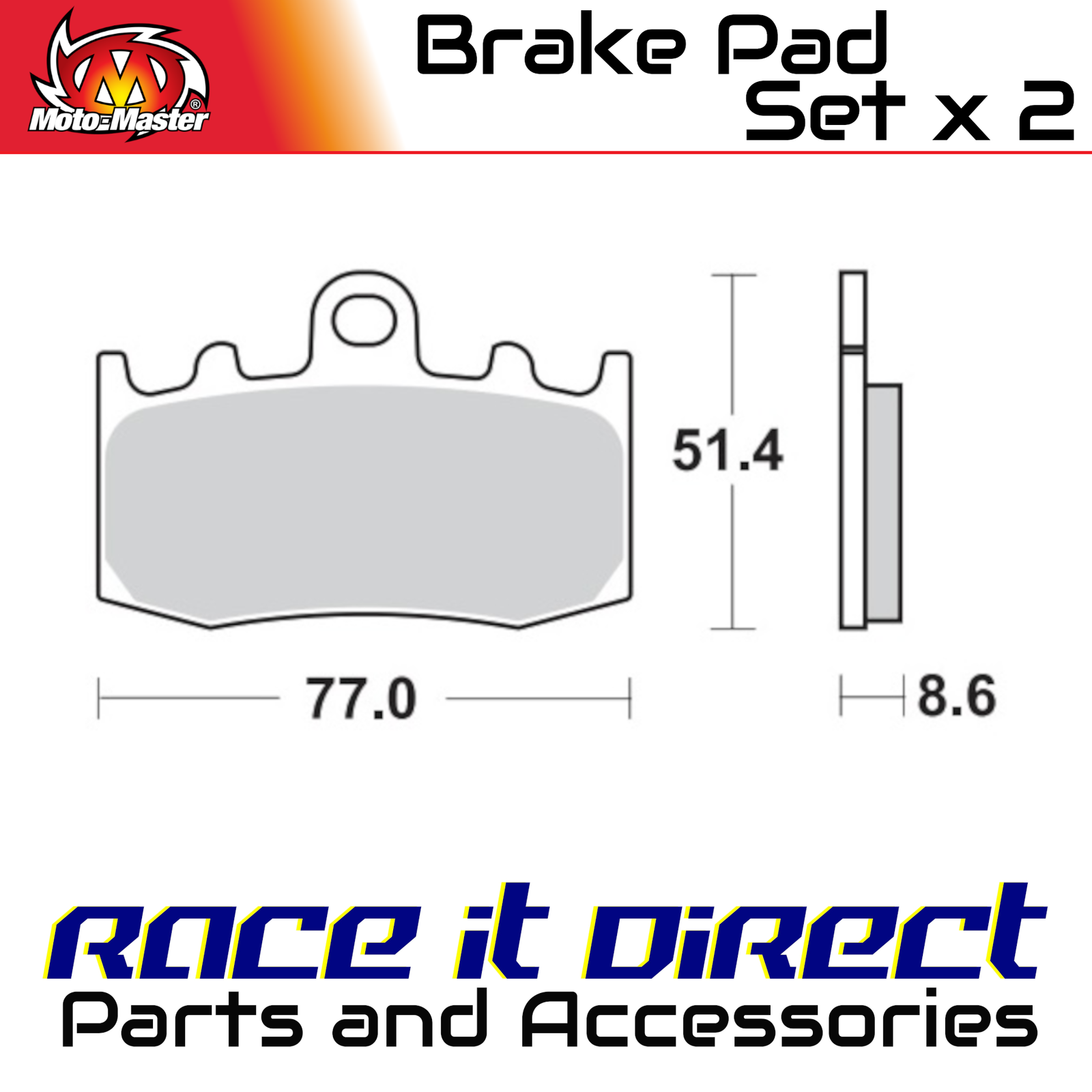 Brake Pads for BMW R 1200 S TILL 11/ 2007 Front Organic MotoMaster