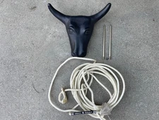 Tough 1 - Mini Plastisol Steer Head - Complete set with Rods and Lasso /Rope