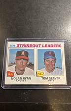 1977 Topps - League Leaders Nolan Ryan, Tom Seaver #6  1976 Strikeout Leaders