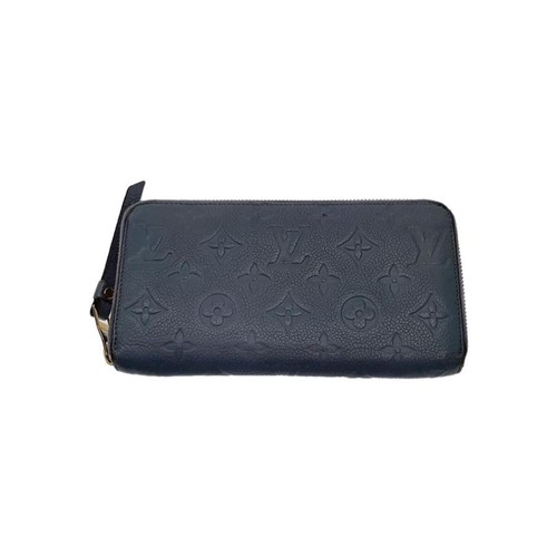 Louis Vuitton Zippy Wallet Monogram Empreinte Leather Blue Women's From Japan