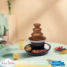 3 Tier Stainless Steel Luxury Cheese Cascading Fondue Chocolate Fountain Machine