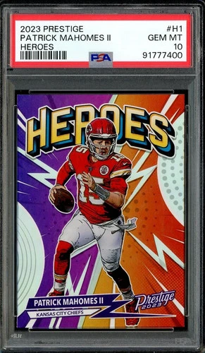 2023 Panini Prestige Heroes #H1 Patrick Mahomes II Chiefs PSA 10 GEM MINT