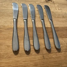 Fortessa Grand City 18/10 Stainless Steel Flatware Butter Knives Set Of 5