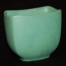 VINTAGE Haeger Pottery Planter Turquoise Made in USA 1930's Art Deco