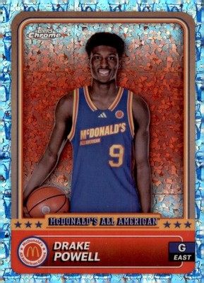 2024 Topps Chrome McDonald's All-American #81 Drake Powell McFlurry Refractor