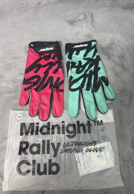 Midnight Rally Club Smokey Clubbin Driver Gloves Pink Green Large