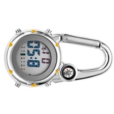 Backpack Clip On Band Carabiner Digital Sports Fob Watch Luminous For Hikers pp