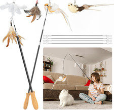 Cat Teaser Wand Toys, Interactive Bird Toy for Indoor Kittens, 53.15    Long Cat