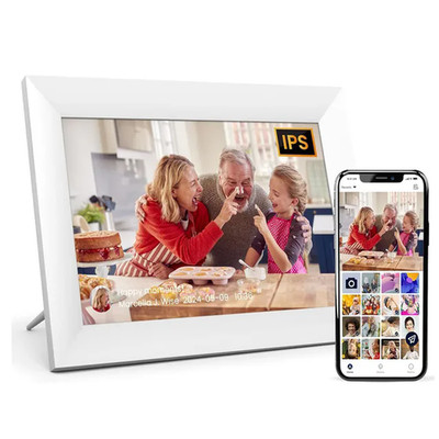 Frameo 10,1 Zoll WiFi Digitaler Bilderrahmen, 1280x800 HD IPS Touchscreen Foto R