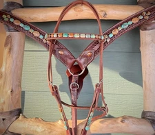 GENUINE Turquoise and Jasper Tack Set New Custom Designed