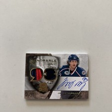 2008-09 UD The Cup Honorable Numbers Jakub Voracek Patch Auto 07/93
