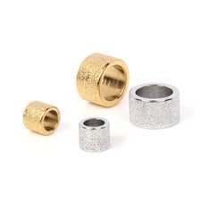 Beads 10PCS Gold Stainless Steel Large Hole Spacer for Bracelet