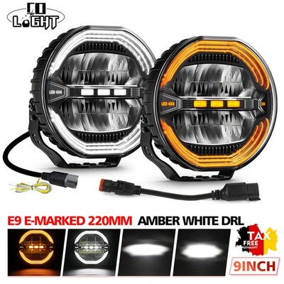 Paar 9 zoll 1200W LED Driving Fernscheinwerfe Zusatzscheinwerfer Offroad LKW SUV