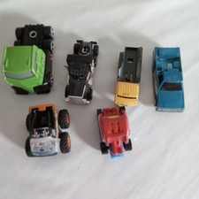 Hot Wheels Matchbox Toy Car Lot 6pc Monster Truck Semi Emoticar Vintage