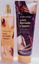 New Bodycology COZY FIRESIDE S'MORE Body Cream  Fragrance Mist Spray, 8 oz each