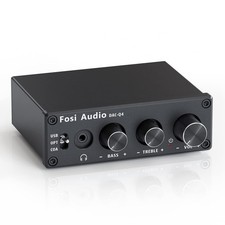 Fosi Audio Q4 Dac Headphone Amplifier, Compact Mini Stereo 24-Bit Optical Digit 