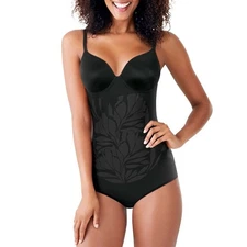 NWT FLEXEES MAIDENFORM Fit Sense All-in-One Shaping FLS075 SIZE L Black