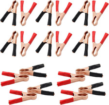 20 Pack 50A Insulated Alligator Clips, Heavy Duty Battery Alligator Clamps for C
