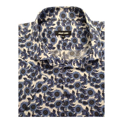 Jared Lang Short Sleeve Shirt Mens 3XL Blue Floral