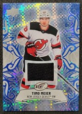 2024-25 Upper Deck ICE #29 Timo Meier Blue Jersey Parallel Patch New Jersey