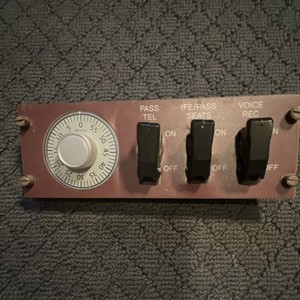 Rare Boeing 747 Cockpit Overhead Panel | Vintage Mechanical Timer & IFE Switch