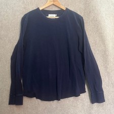 Goodfellow Dark Blue Crewneck Henley Size Large