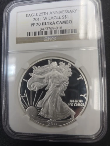 2011 W PROOF AMERICAN SILVER EAGLE NGC PF70 ULTRA CAMEO CLASSIC BROWN LABEL 