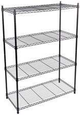 4-Shelf Adjustable, Heavy Duty Storage Shelving Unit 350 lbs Loading Capacit...