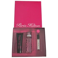 Paris Hilton Eau de Parfum Spray - Glistening Lotion - Roll-On  - 3 Piece Set