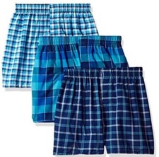 Hanes Boxers Boy's S Small Ultimate Assorted Plaid Tagless No Gap Fly