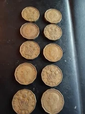 10 george 6th pre decimal 3d pieces