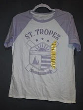 St. Tropez Destinations H.I.S. International Purple T-Shirt Size M