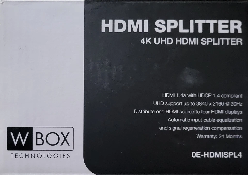 1 in 4 out 4K Port 3840 X 2160 Full HD HDMI Splitter Hub Repeater Amplifier  - Image 3 of 3