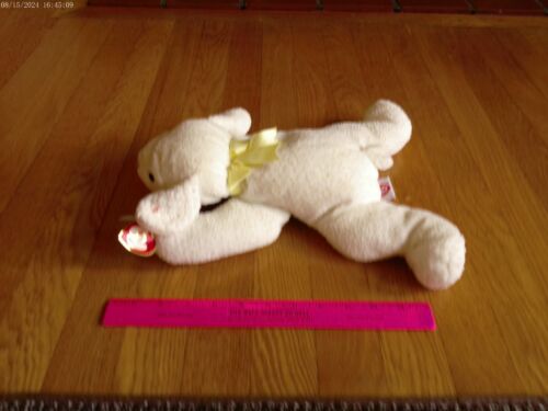 Cuscino Ty Beanie Babies collezione Pals 13" peluche Baba agnello bianco 1996 - Foto 7 di 21