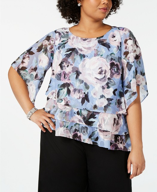 alex evenings plus size tops