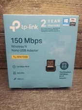 TP-Link TL-WN725N N150 150Mbps Wireless Nano USB 2.0 WiFi Network Adapter Dongle