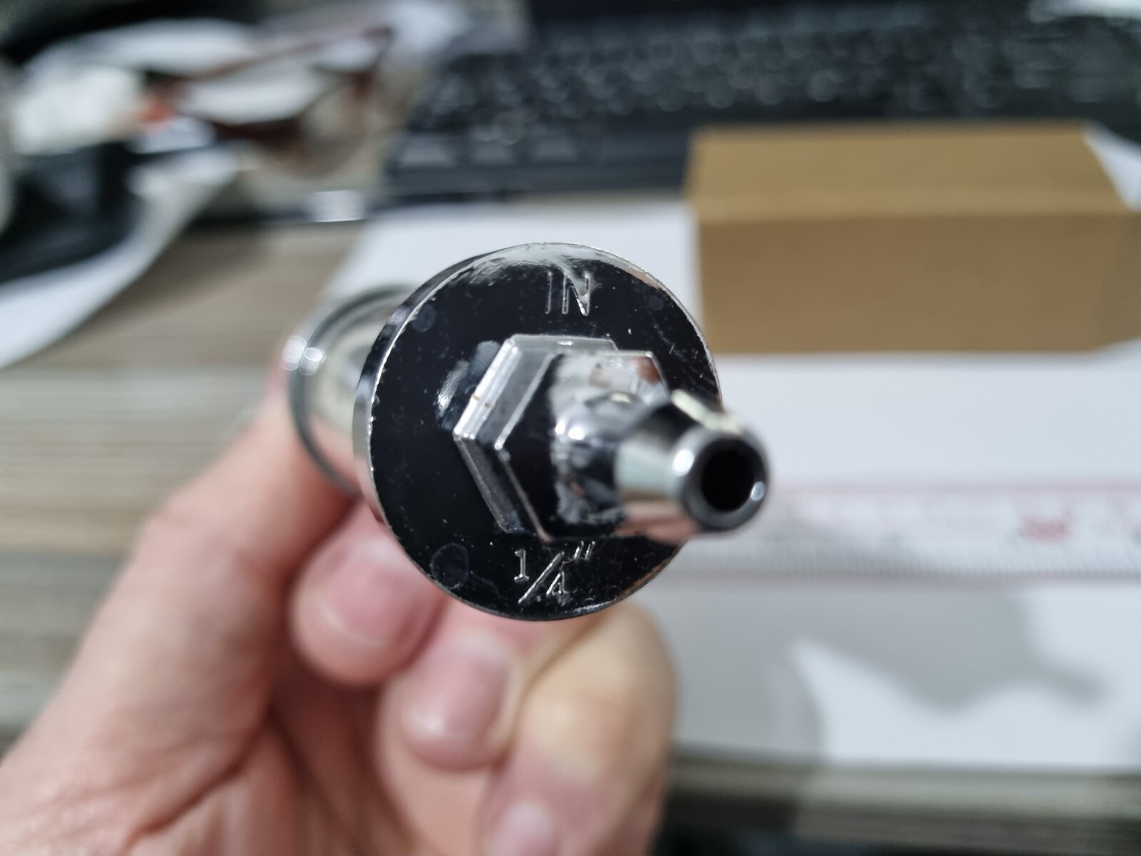 1/4" 6mm CHROME GLASS FUEL FILTER VW BEETLE FASTBACK TRANSPORTER T1 T2