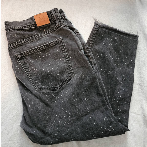 Faded Black Paint Splatter Jeans 