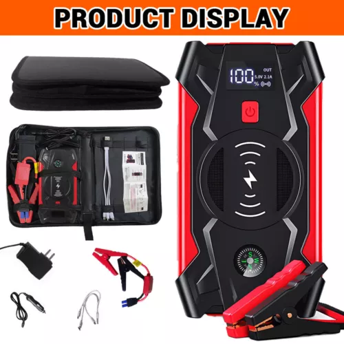 1500A Car Jump Starter Booster Jumper Portable Powerbank Battery Wireless Charge - Picture 10 of 15