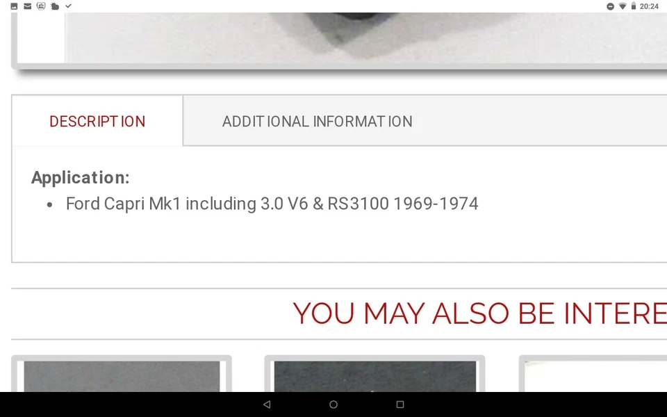 Ford Capri MK1 Nuevo capó a carril de ala cauchos x4 - 3.0 V6, RS3100 Etc... Foto 3 de 3