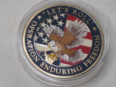 USN U.S. NAVY OPERATION ENDURING FREEDOM ''LET'S ROLL'' Challenge Coin