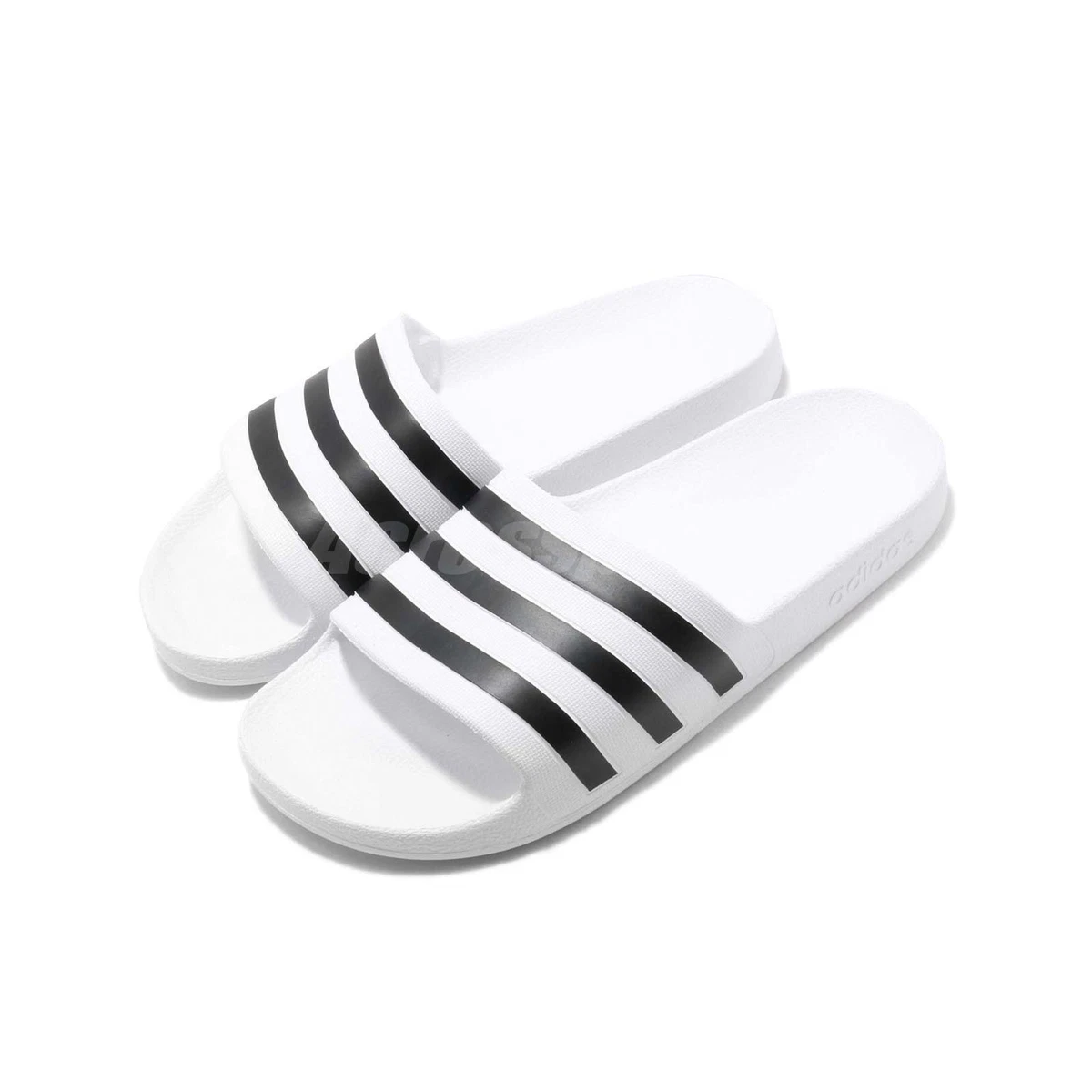 White adidas top flip flops