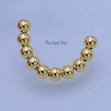 2.5mm 18k Solid Gold Smooth Round Bead Spacer 10 
